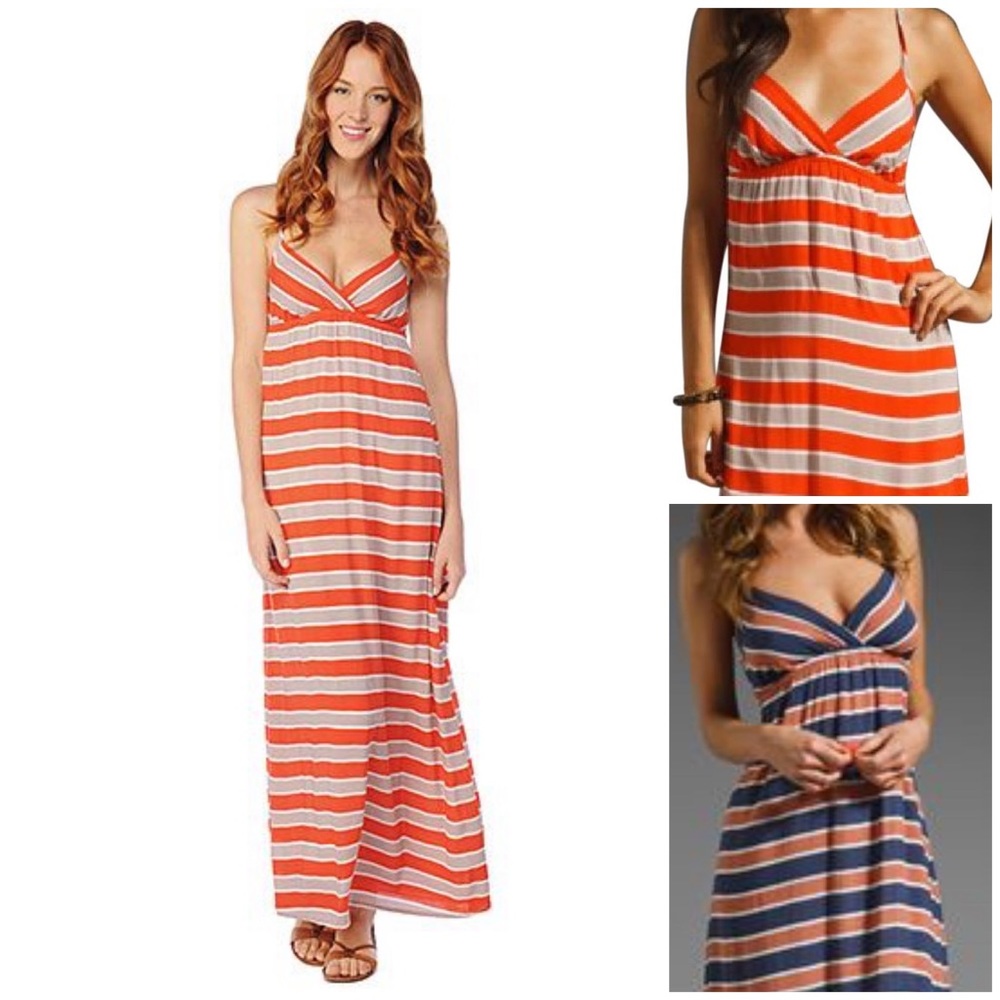 Splendid Orange Racerback Maxi Dress - Picture 2 of 5